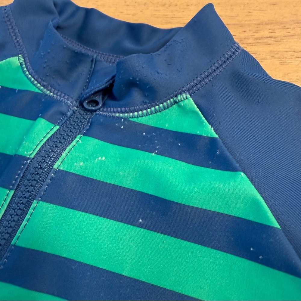 Carter's Blue and Green Striped Rashguard - Picture 3 of 7